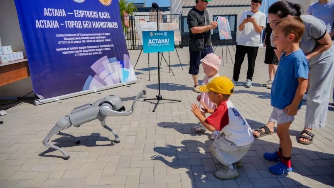 Робопёс и борьба с наркопреступностью: необычная акция "Закон и порядок" прошла на фестивале в Астане