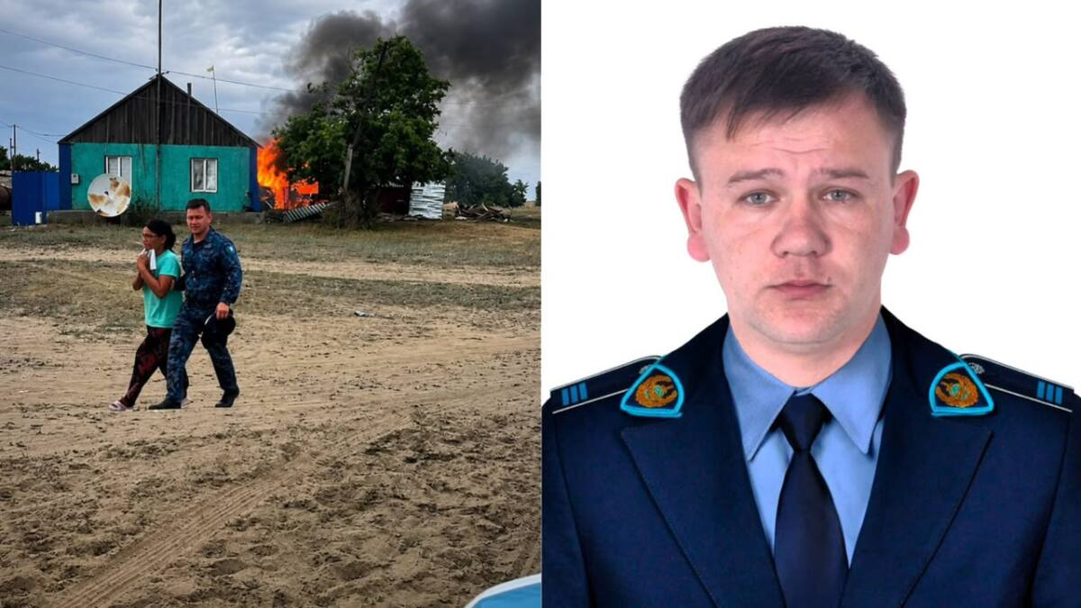 Семейде полицей жанып жатқан үйден әйелді алып шықты