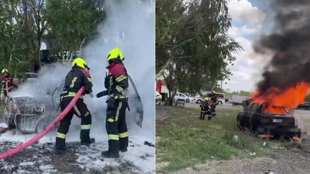 Елордада жеңіл көлік өртенді