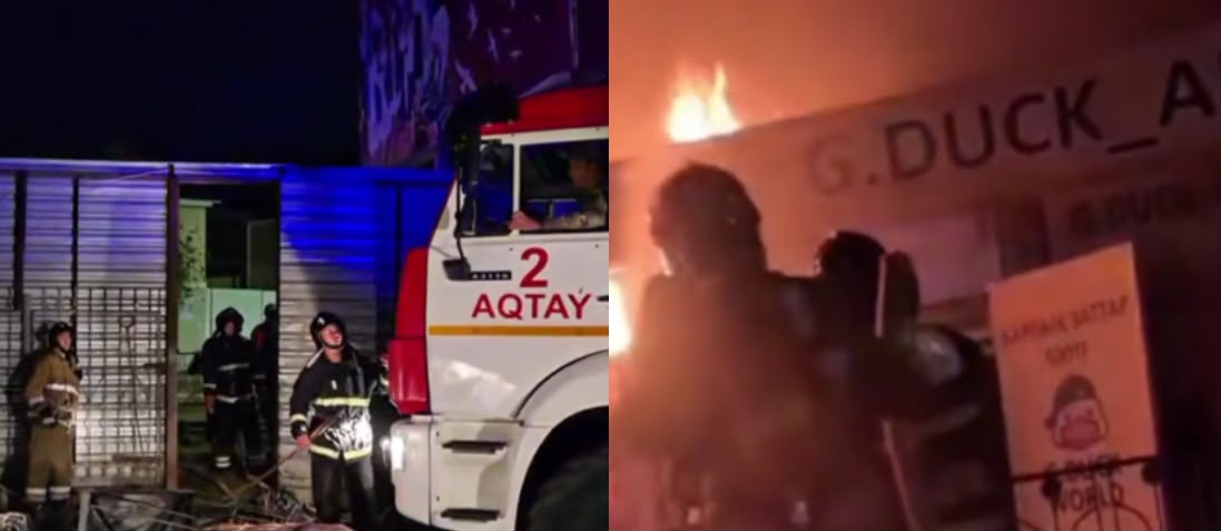 Ақтауда сауда базарындағы өрт жедел сөндірілді