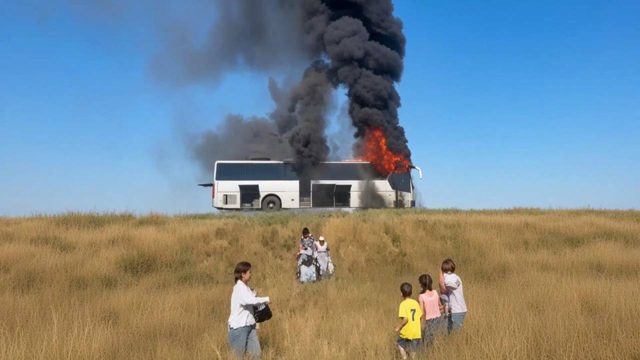 Батыс Қазақстан облысында 37 жолаушысы бар автобус өртенді