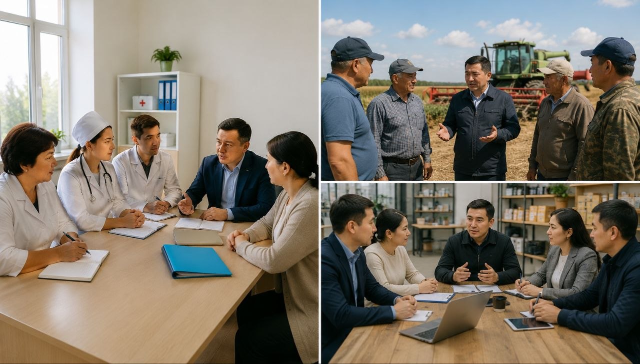 Демалыс күндері партиялар ауыл дәрігерлерімен, аграрлармен және кәсіпкерлермен кездесті