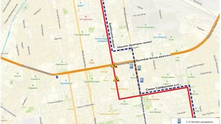 В Астане временно измененs схемs движения пяти маршрутов