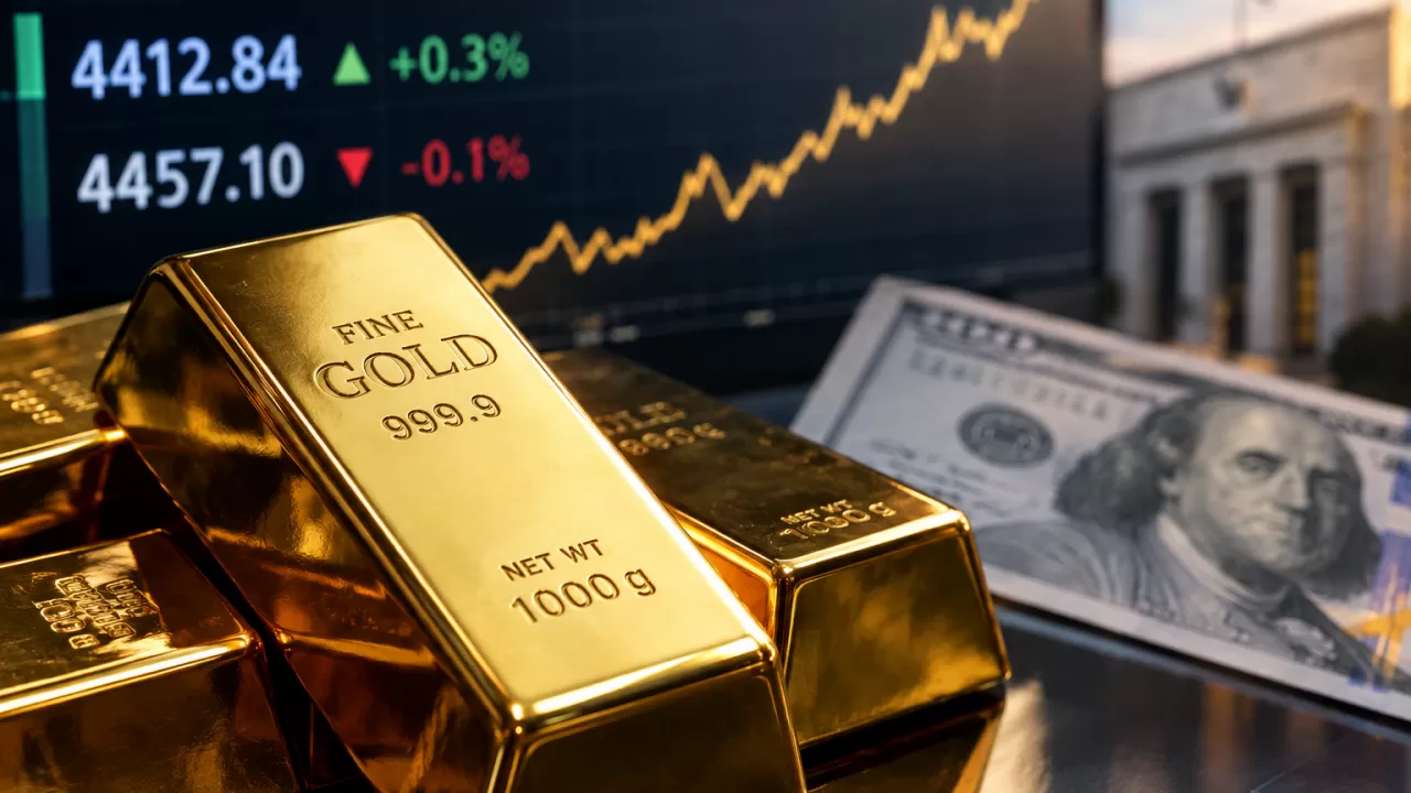Золото держится выше 4400 долларов в ожидании данных из США