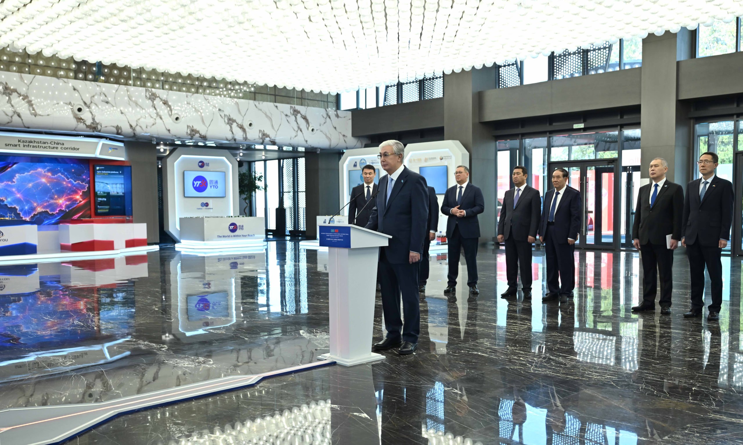 Мемлекет басшысы Жамбыл облысындағы жүгері өңдеу зауытын іске қосу рәсіміне қатысты