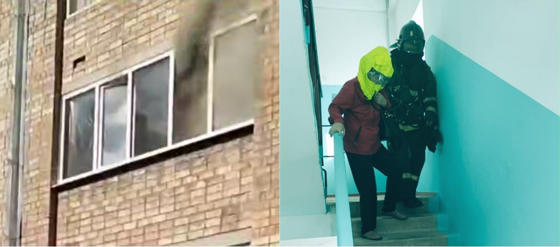 Өскеменде өрт кезінде 15 адам эвакуацияланды