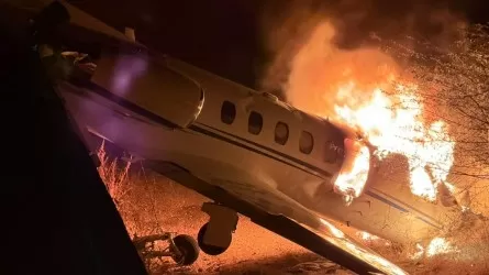 Самолет с популярным певцом загорелся при посадке 