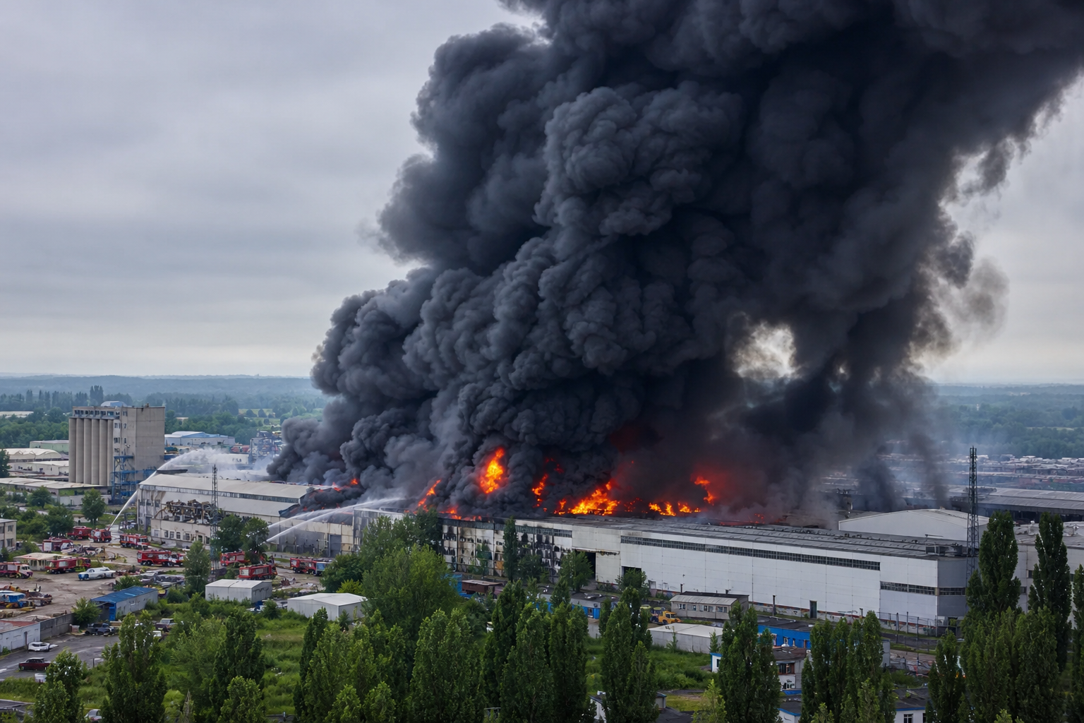 Черный дым над заводом: в Перми загорелся важный производственный объект  