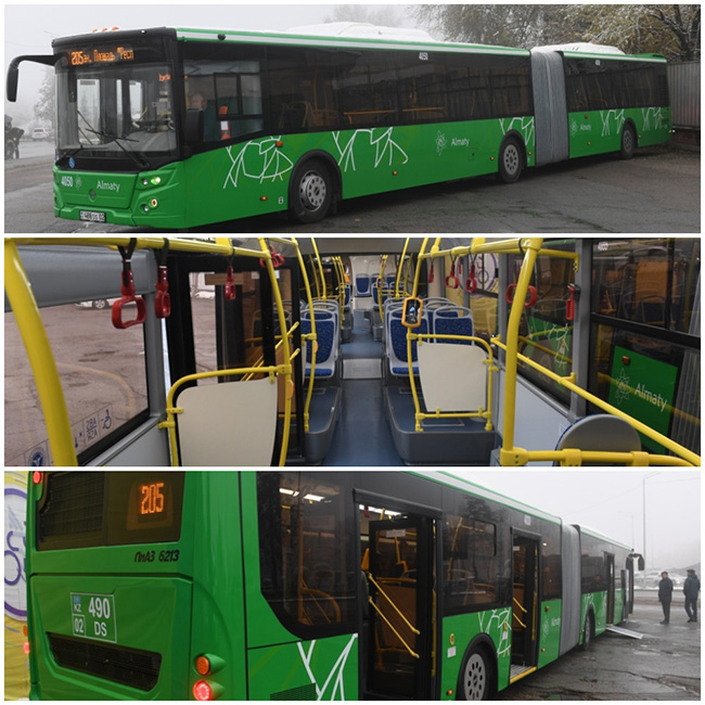 Алматыда BRT желісіне жаңа 18 метрлік автобустар шықты