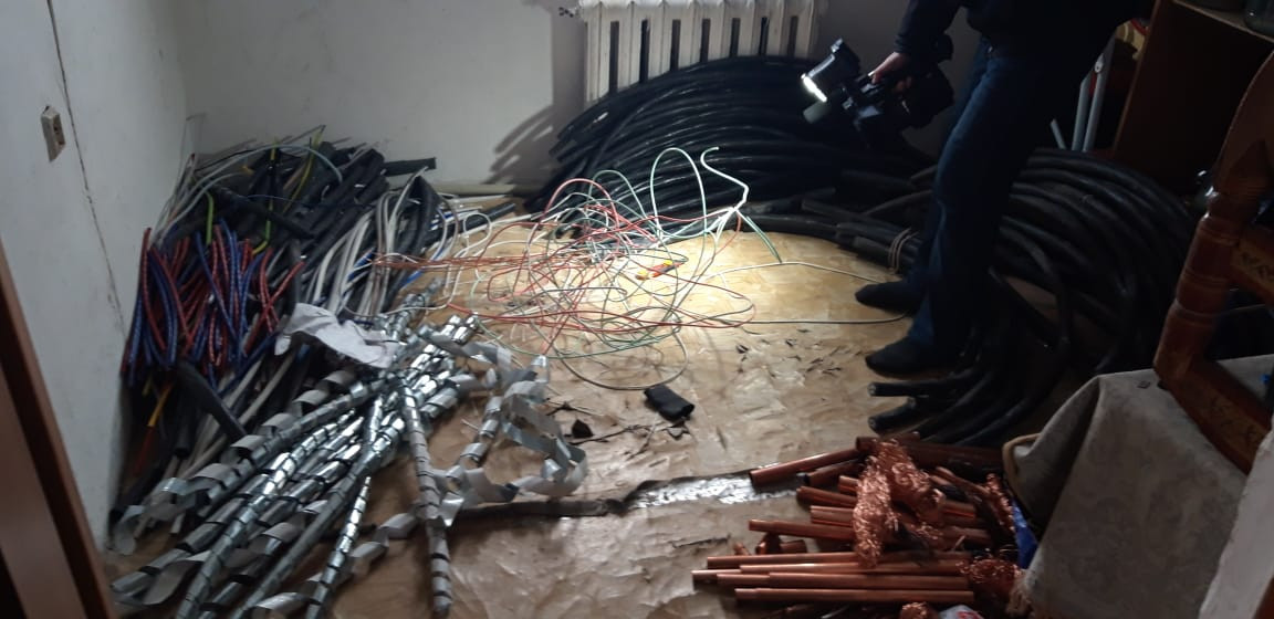 Металл қабылданатын пунктен 100 келі кабель тәркіленді 