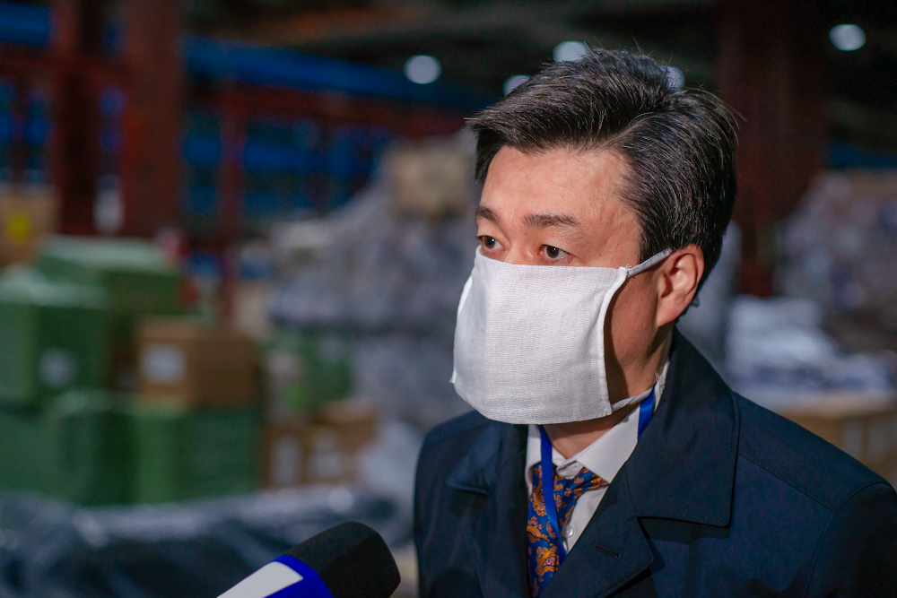 Как принимали гуманитарную помощь из Китая в Алматы