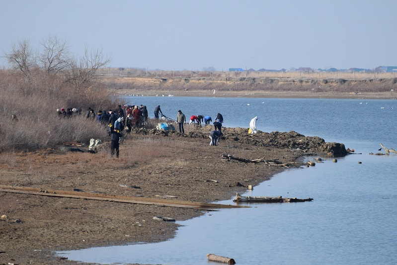 На берегах Урала в Атырау собрали 100 тонн мусора 