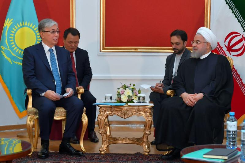 Касым-Жомарт Токаев встретился с президентом Ирана Хасаном Рухани 