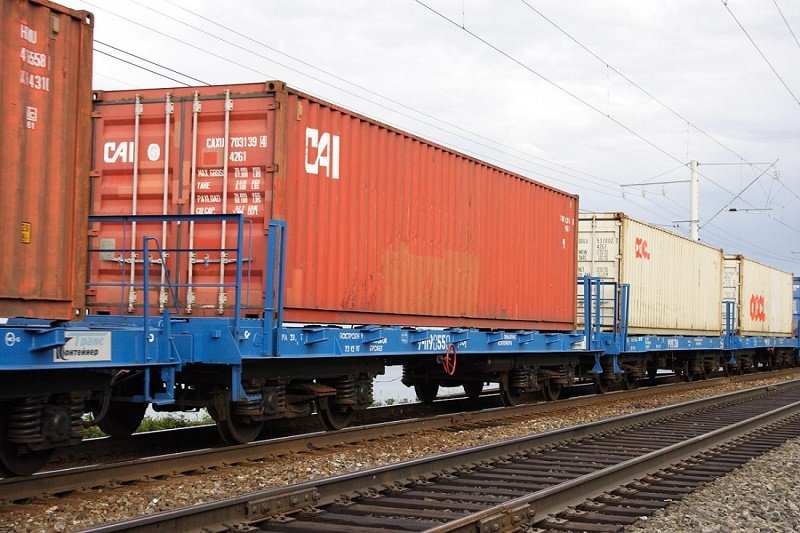 Первый контейнерный поезд отправился из Казахстана по Транскаспийскому транспортному маршруту