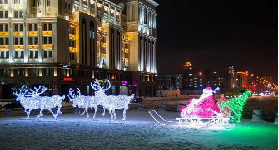 Как украсили к Новому году Астану