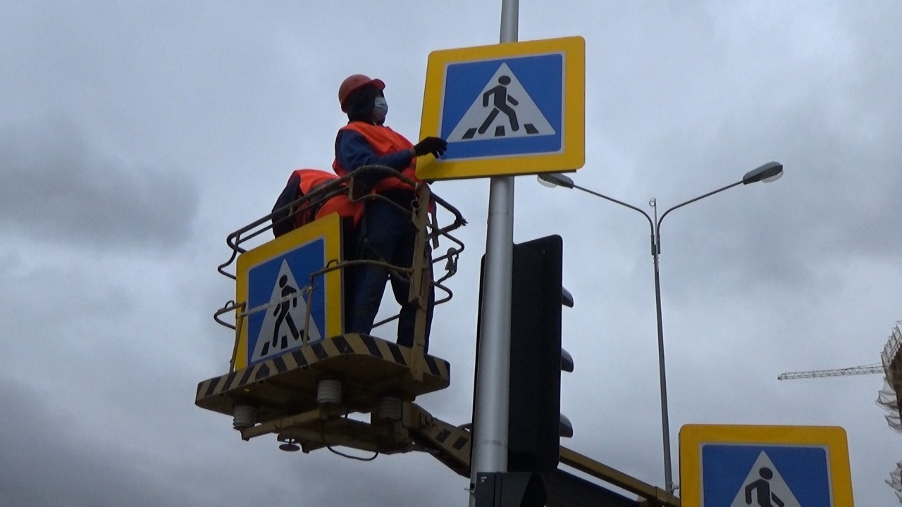 Елорда көшелерінде жаңа жаяу жүргіншілер өткелдері іске қосылды 