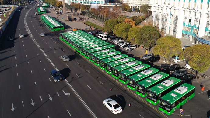  Алматыға 200 жаңа автобус әкелінді