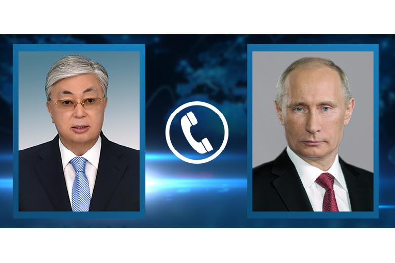 Касым-Жомарт Токаев поговорил с президентом России Владимиром Путиным