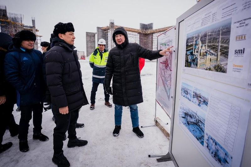 Елорда әкімі мешіттің құрылыс барысымен танысты  