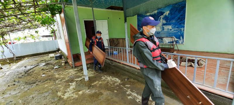 Мақтааралдағы су басқан ауылдардан 4,5 млн текше метр су сорып алынды  