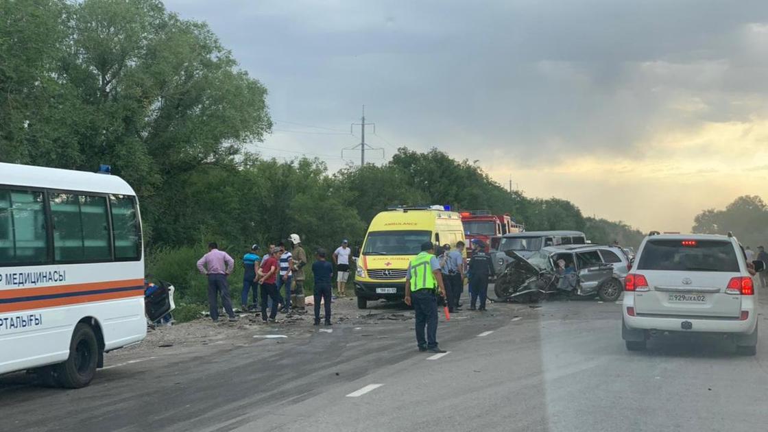 Семь человек, в том числе четверо детей, стали жертвами автокатастрофы в Алматинской области