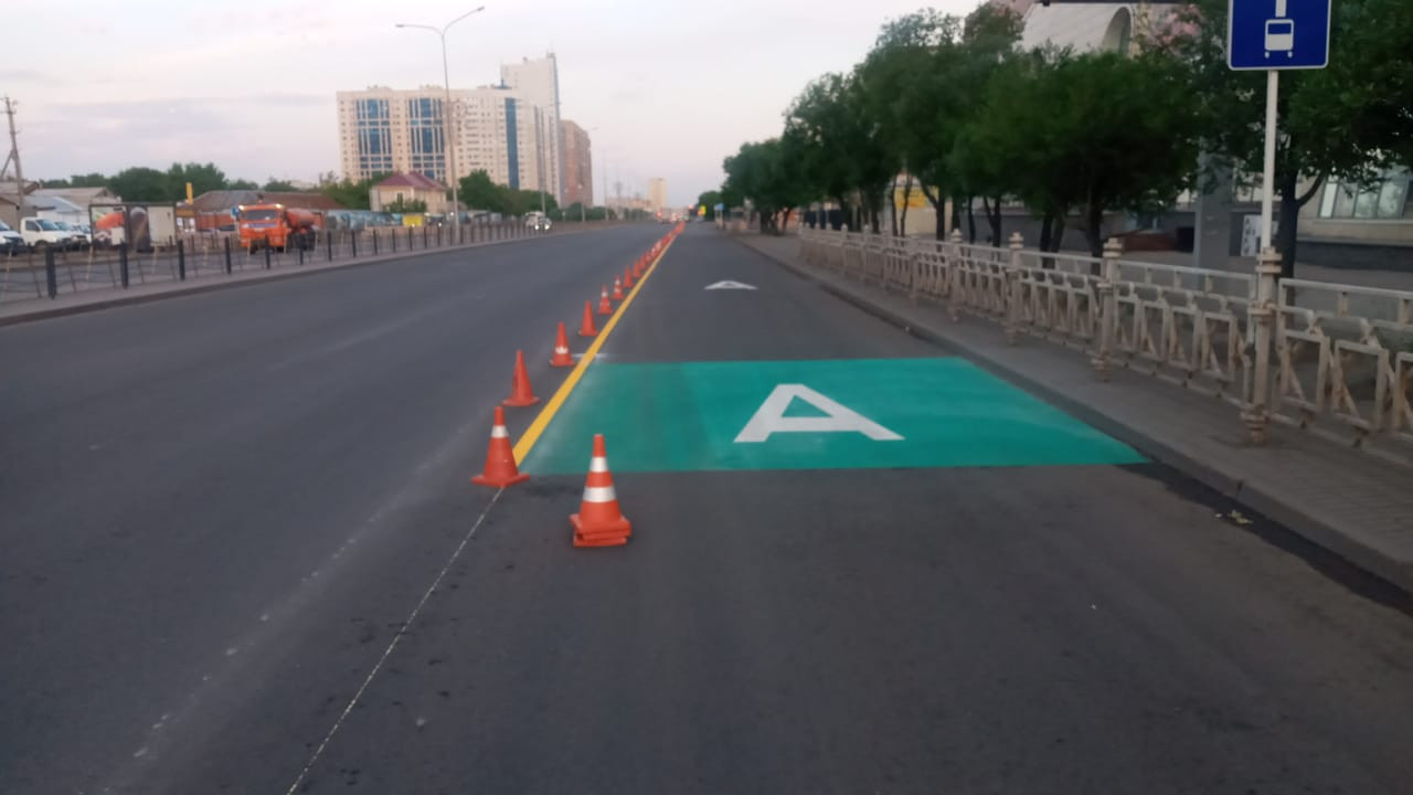Нұр-Сұлтанда автобус жолағын жасыл таңбамен белгілеу жоспарланып отыр
