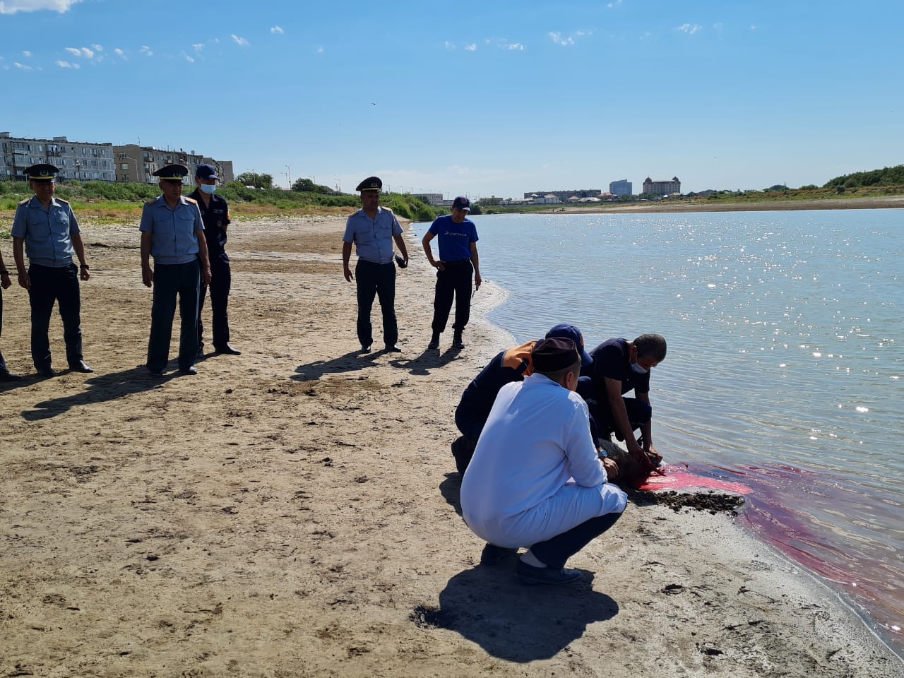 Жертвоприношение на берегу реки в Кызылорде попало на видео